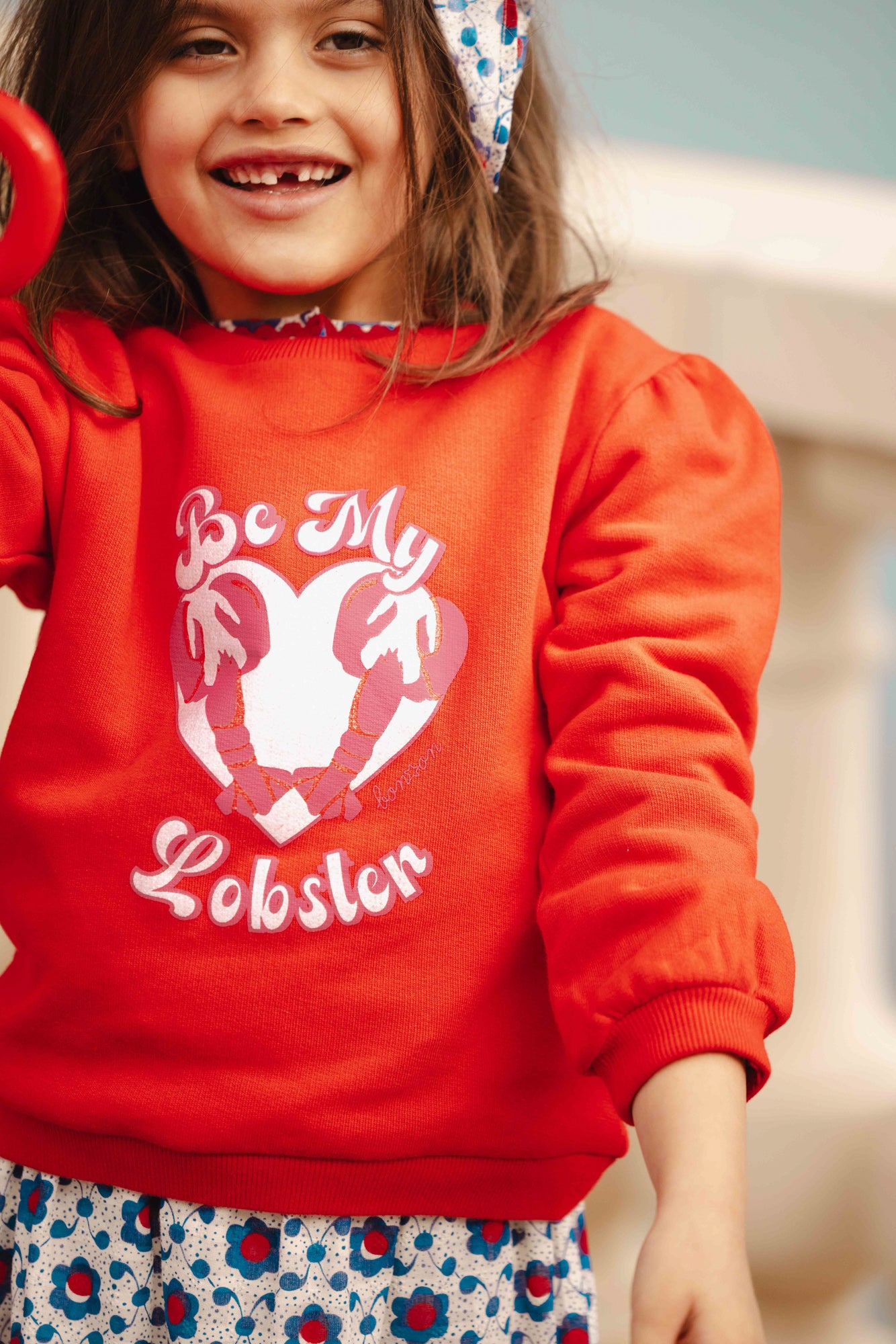 Sweatshirt Smack Rouge Molleton Printed Lobster