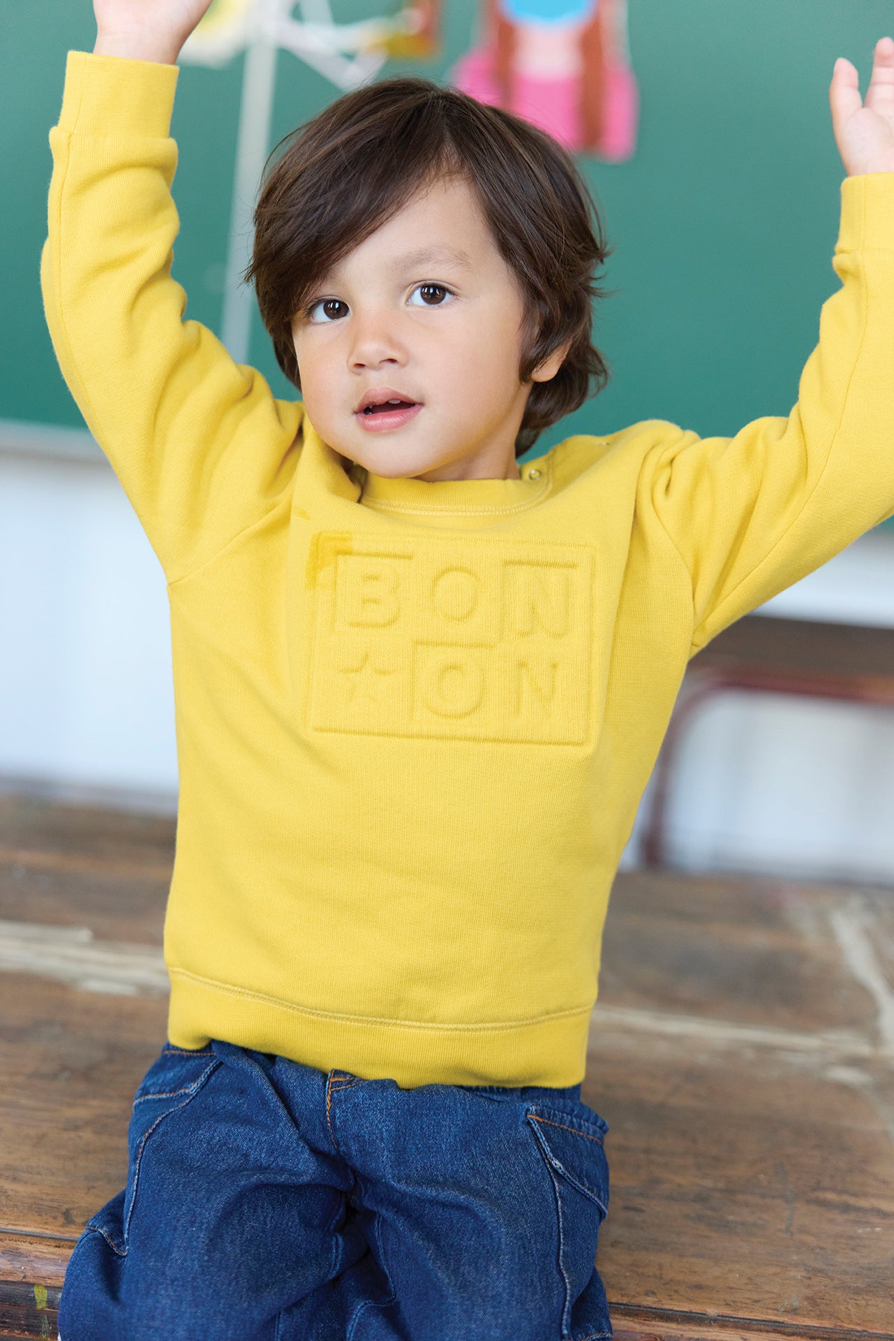 Sweatshirt Smily Yellow Bonton