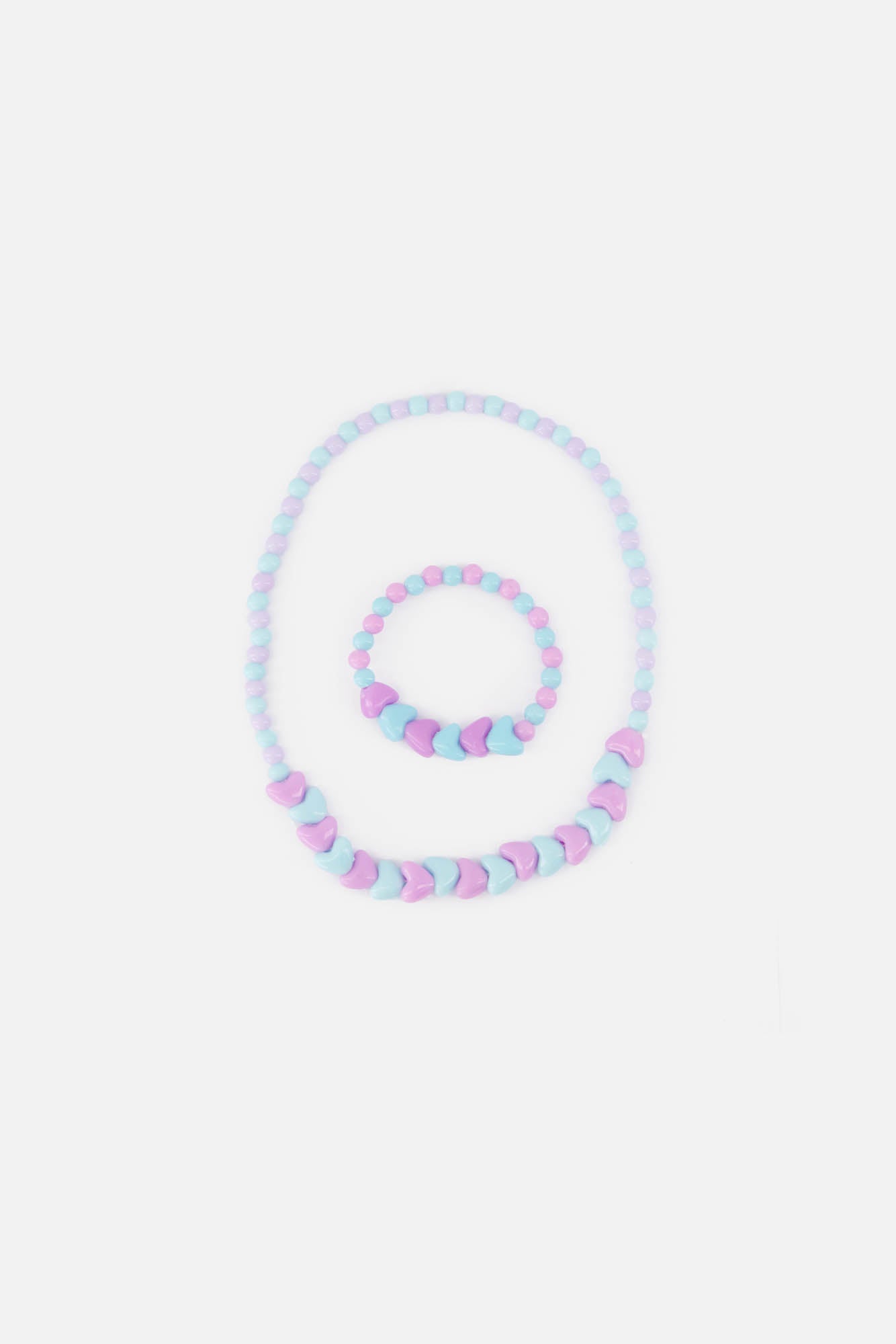 Set collier bracelet - Blue Heart