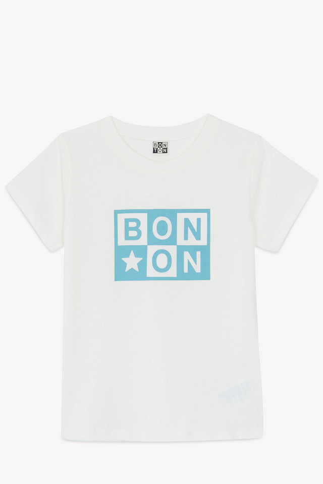 Tee-shirt - Tubo blanc hamac logo bonton - Image principale