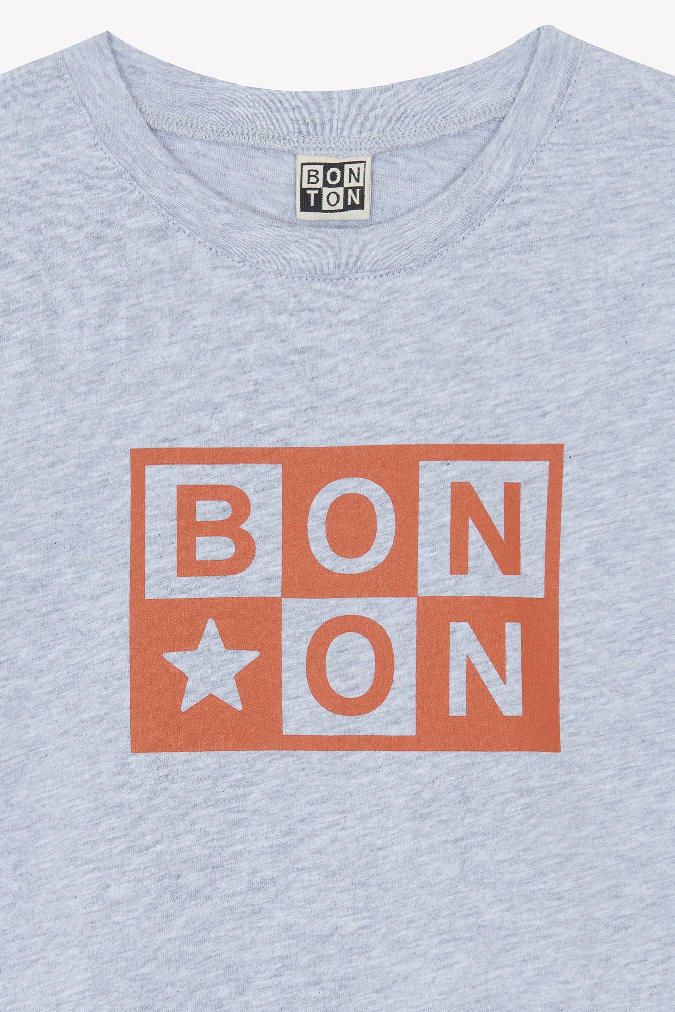 Tee-shirt - Tubo gris chiné logo bonton