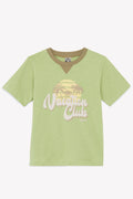 Tee-shirt - Lodestie vert  imprimé "Vacation Club"