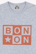 Tee-shirt - Tuba  gris chiné logo Bonton