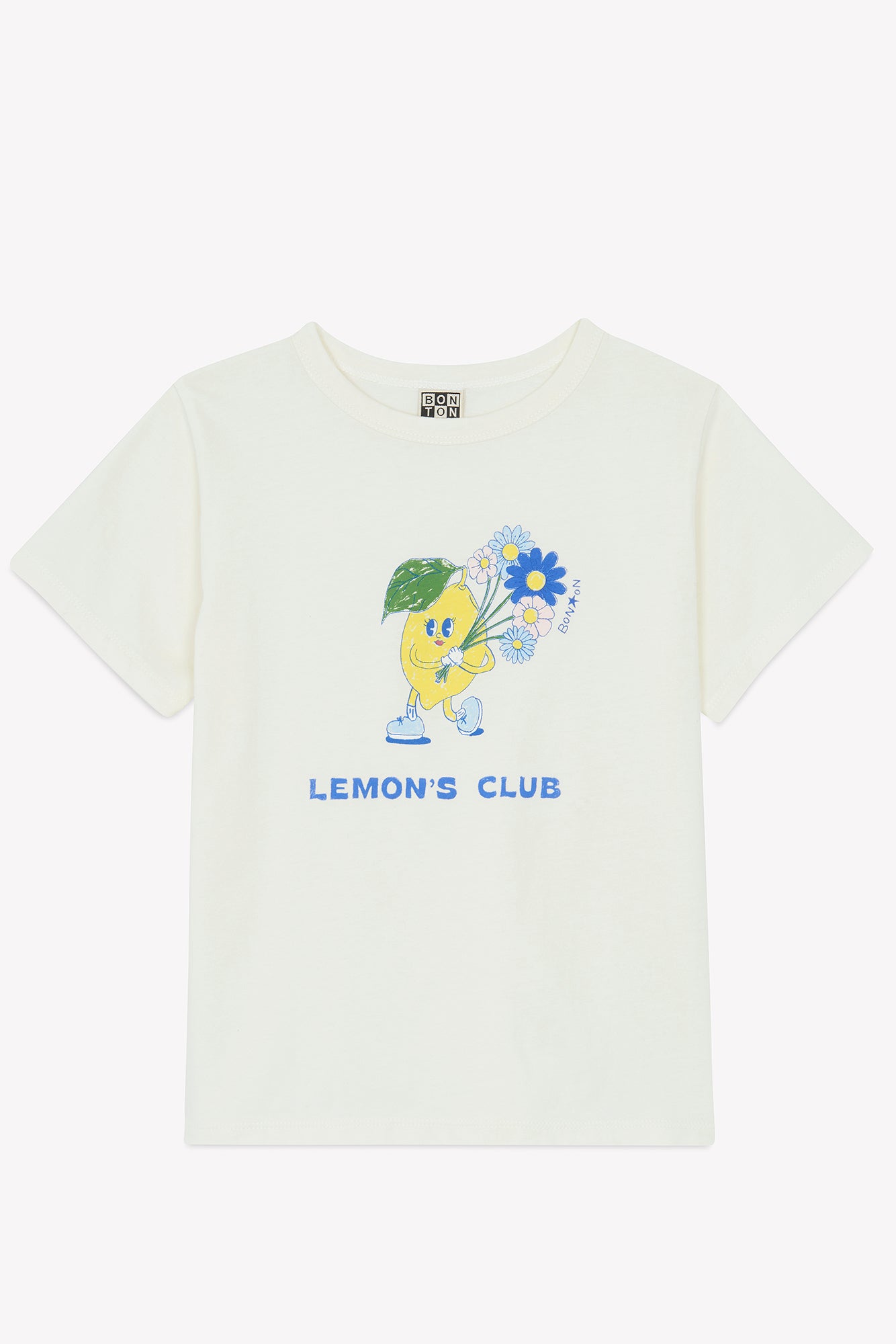 Tee-shirt - Tubo écru bonton illustration "Lemon Club"