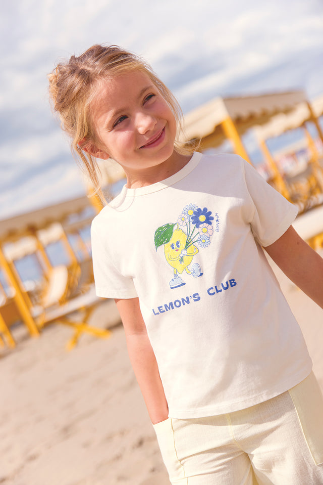 Tee-shirt - Tubo écru bonton illustration "Lemon Club" - Image principale