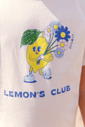 Tee-shirt - Tubo écru bonton illustration "Lemon Club"