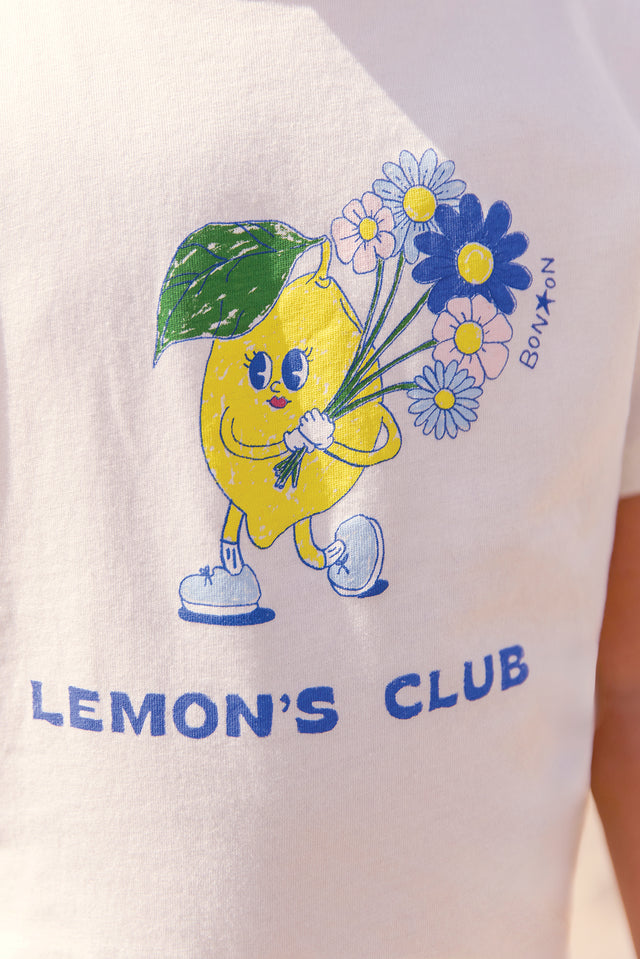 Tee-shirt - Tubo écru bonton illustration "Lemon Club" - Image alternative