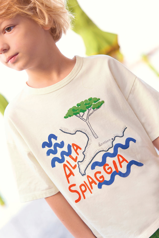 T-shirt - Livio Écru Bonton Print "Alla Spiaggia" - Image principale