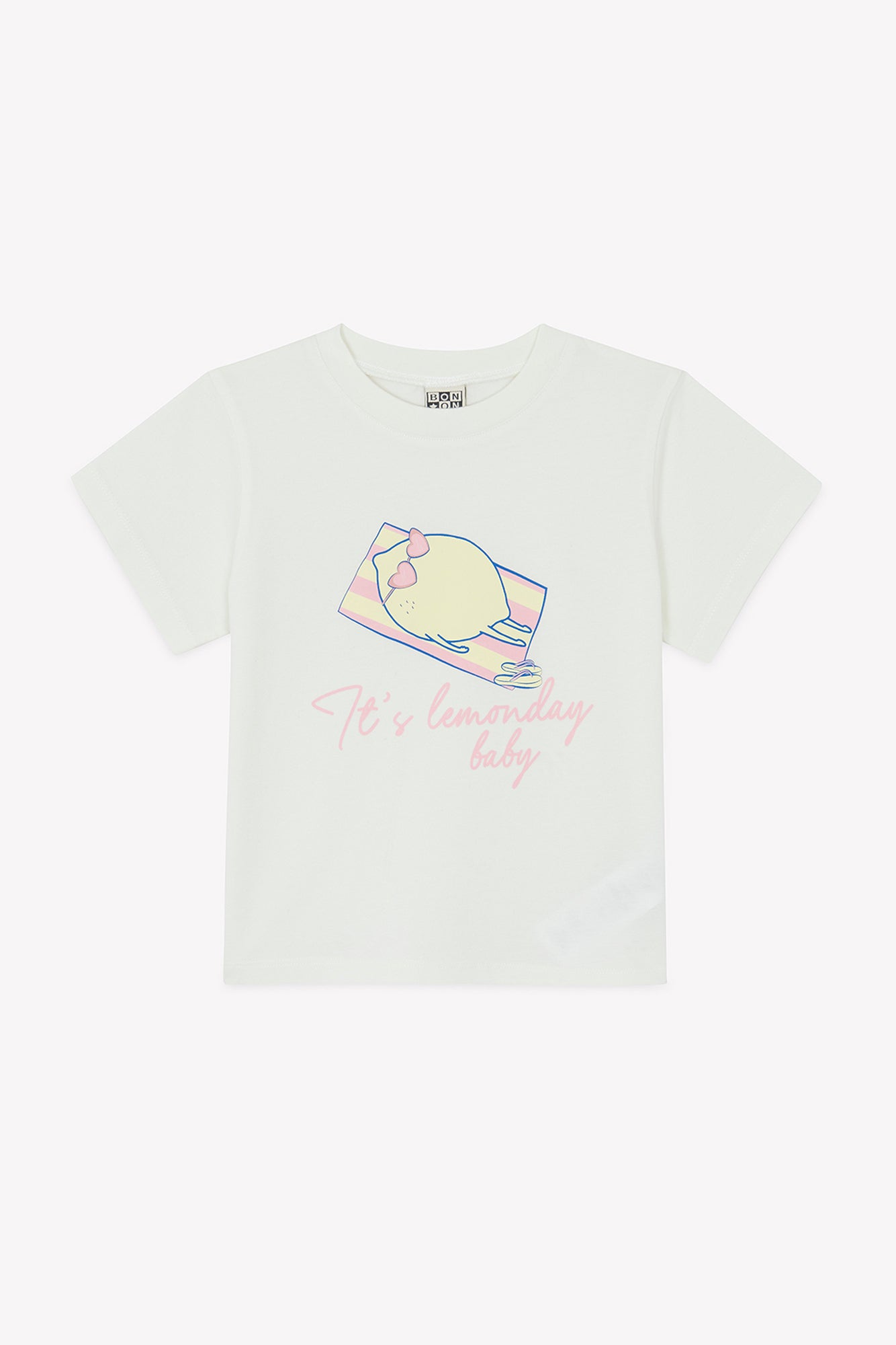 Tee-shirt - Tubo écru bonton illustration "Lemonday"