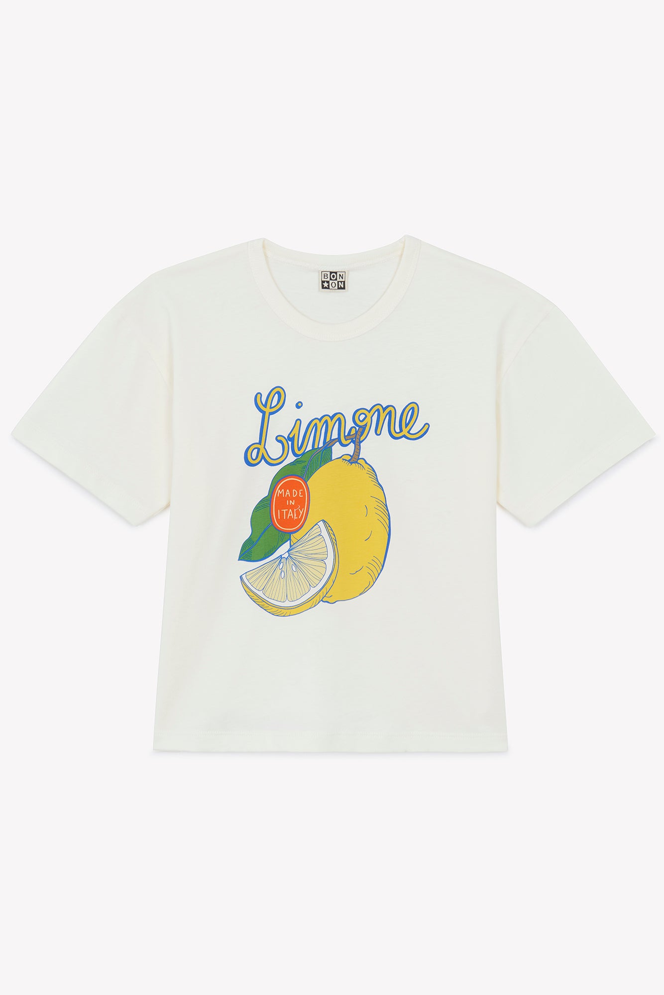 Tee-shirt - Livo écru Bonton illustration "Limone"