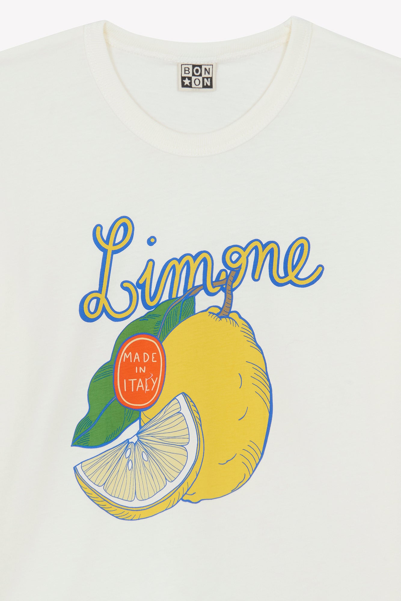 Tee-shirt - Livo écru Bonton illustration "Limone"