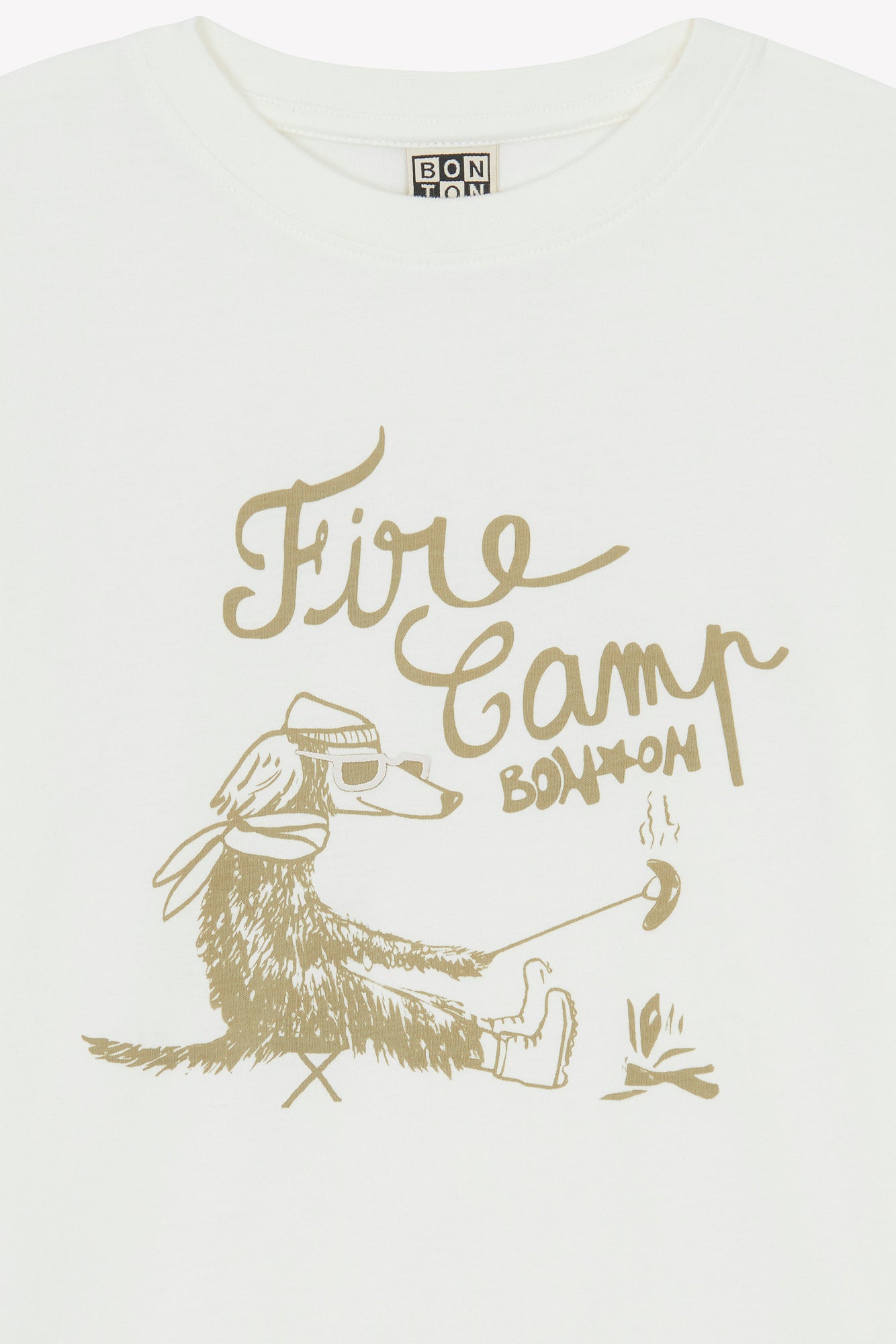 Tee-shirt - Tubo blanc hamac imprimé "Fire Camp"