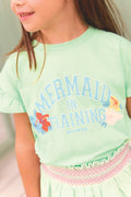 T-shirt - Lolita mint with water Illustration "Mermaid"