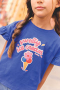 T-shirt - Lolita Blue mad Illustration "Icecream"