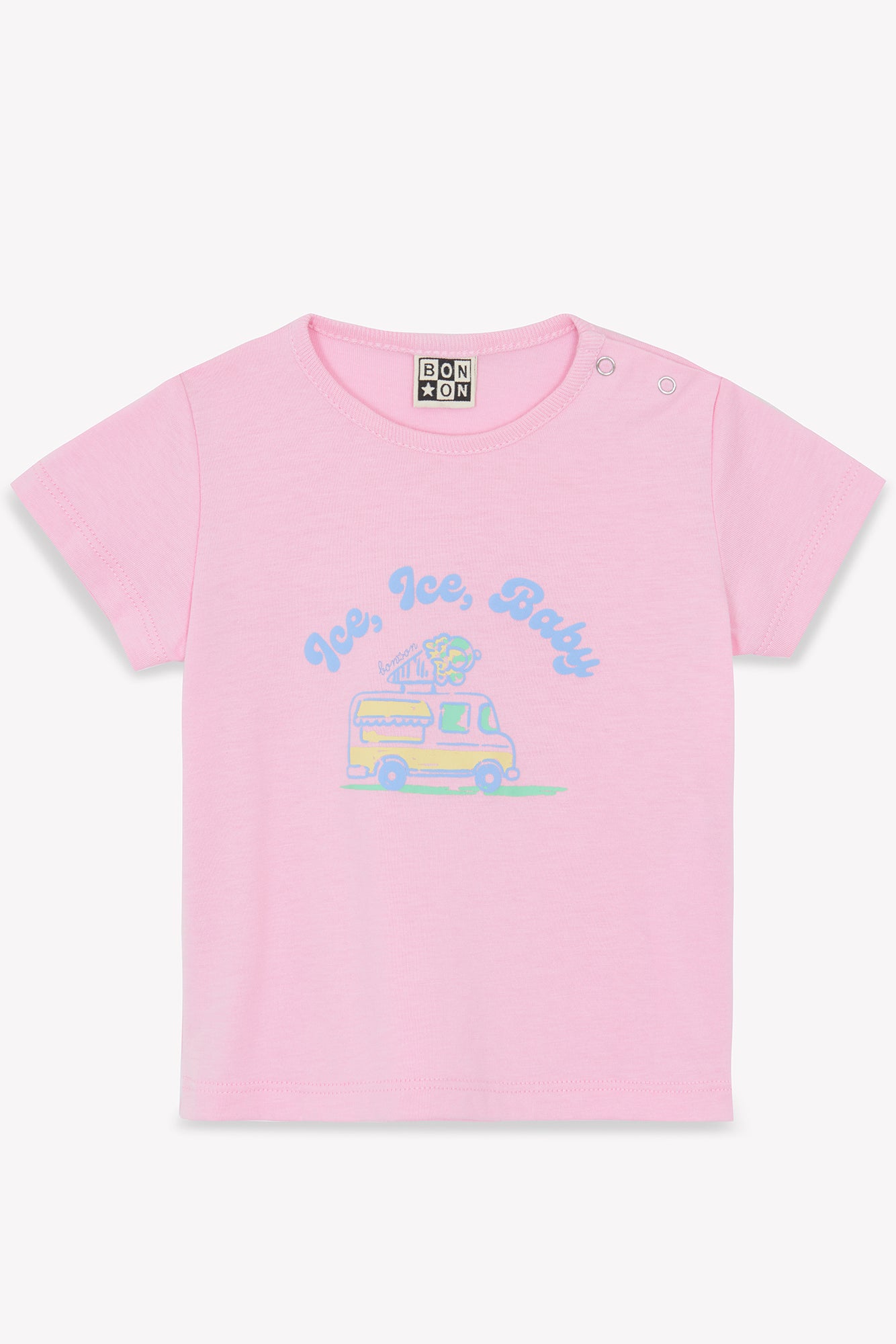 Tee-shirt - Tuba ice baby rose bule