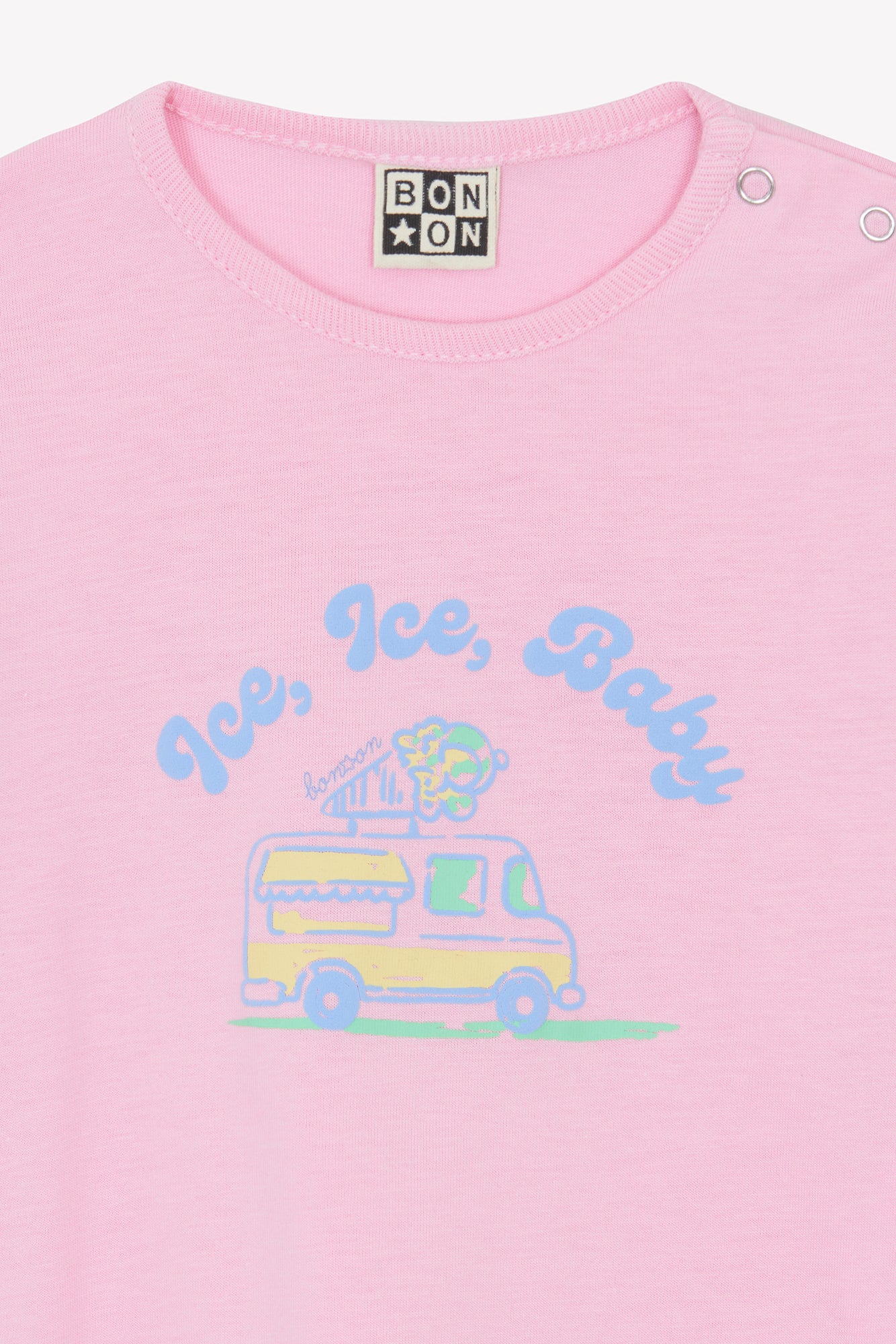 Tee-shirt - Tuba ice baby rose bule