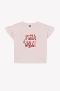 T-shirt - Lolita Pink Perfect Illustration "Pizza Dolci"