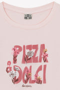 T-shirt - Lolita Pink Perfect Illustration "Pizza Dolci"