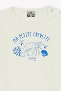 Tee-shirt - Tuba écru illustration "Ma petite crevette"