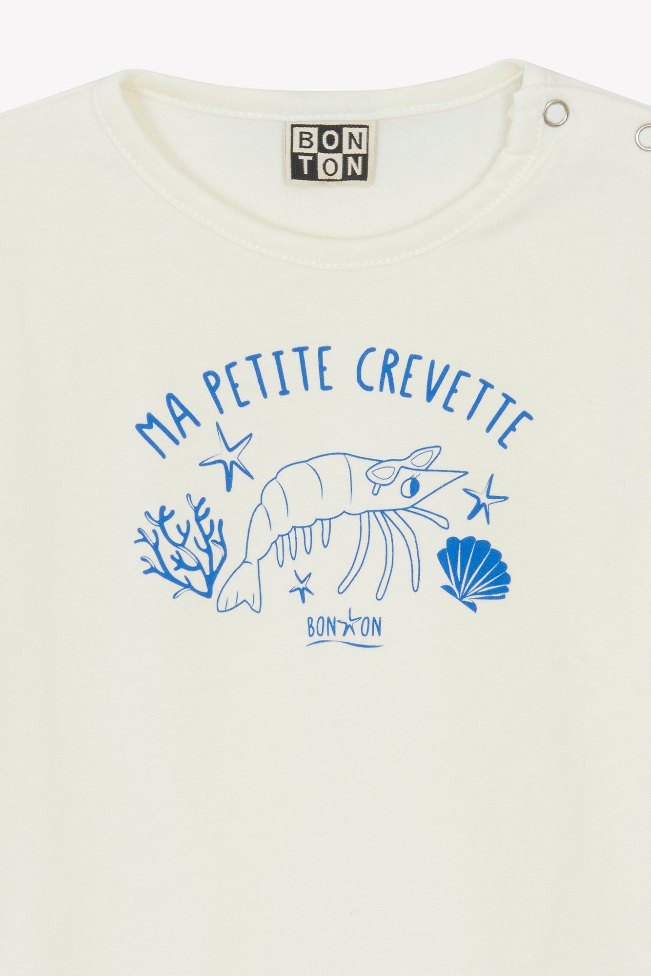 Tee-shirt - Tuba écru illustration "Ma petite crevette"