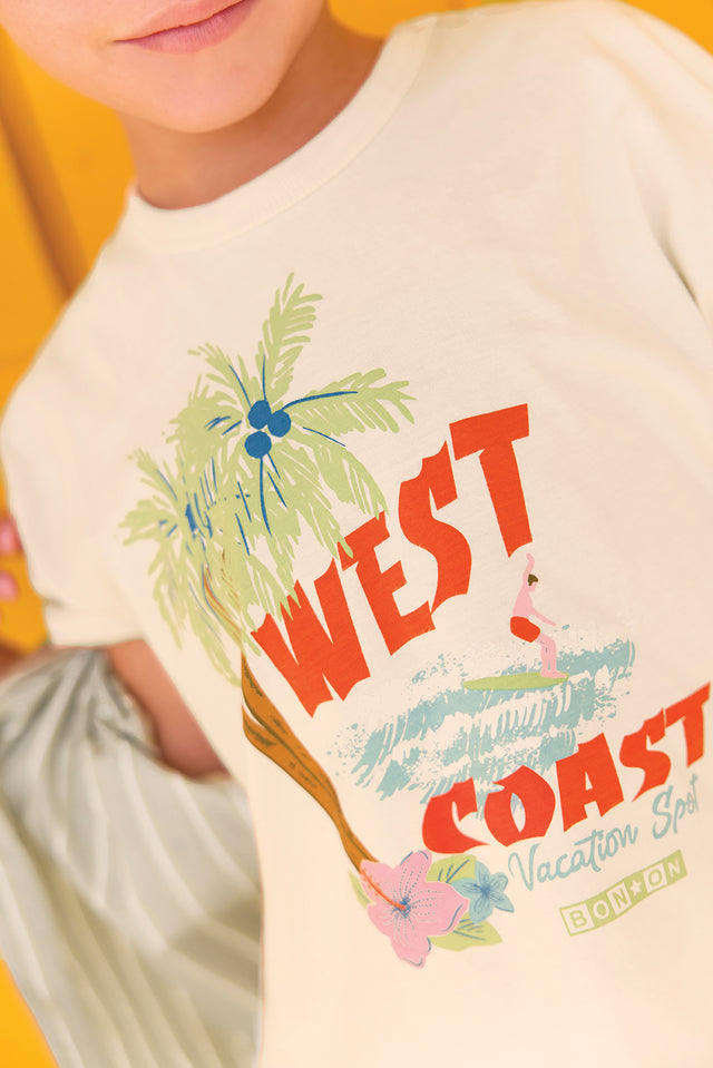 Tee-shirt - Livo panacotta imprimé "West Coast" - Image alternative