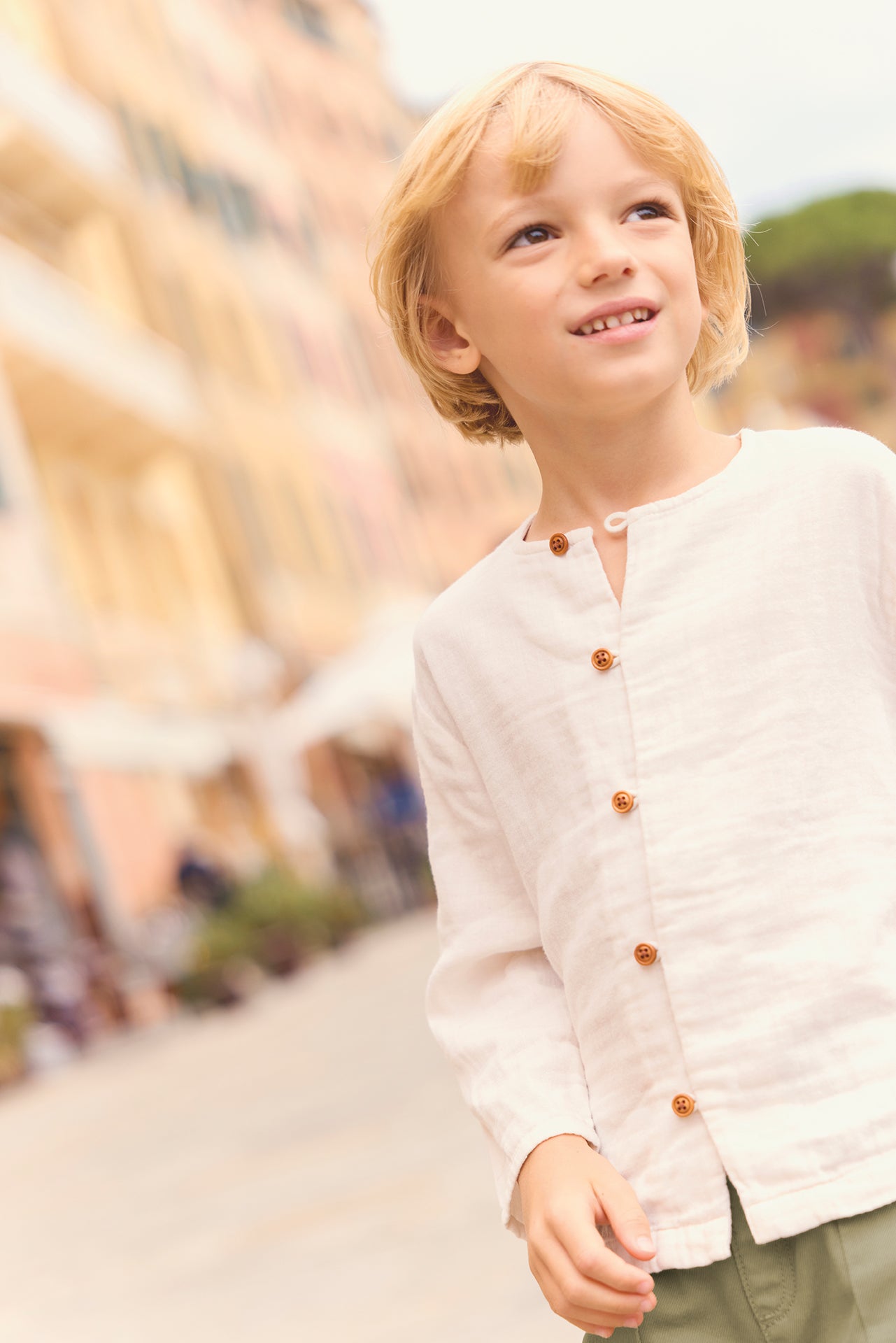 Shirt - Linde Écru Bonton in cotton gauze