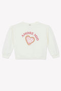 Sweat - Lys ecru bonton illustration "Amore Mio"