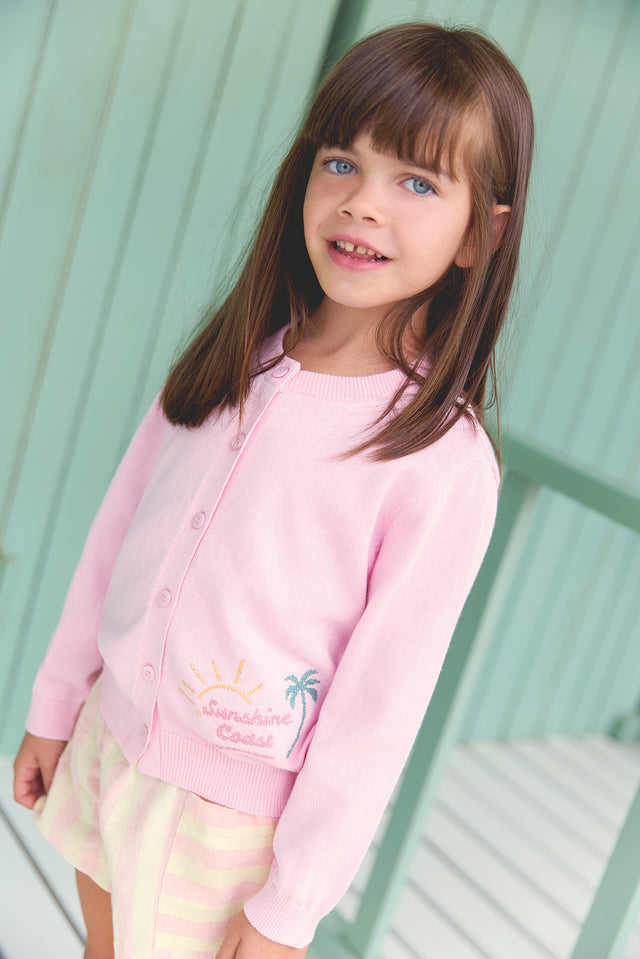 Cardigan - Lola rose bule illustration "Sunshine Coast" - Image principale