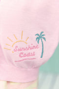 Cardigan - Lola Pink bule Illustration "Sunshine Coast"