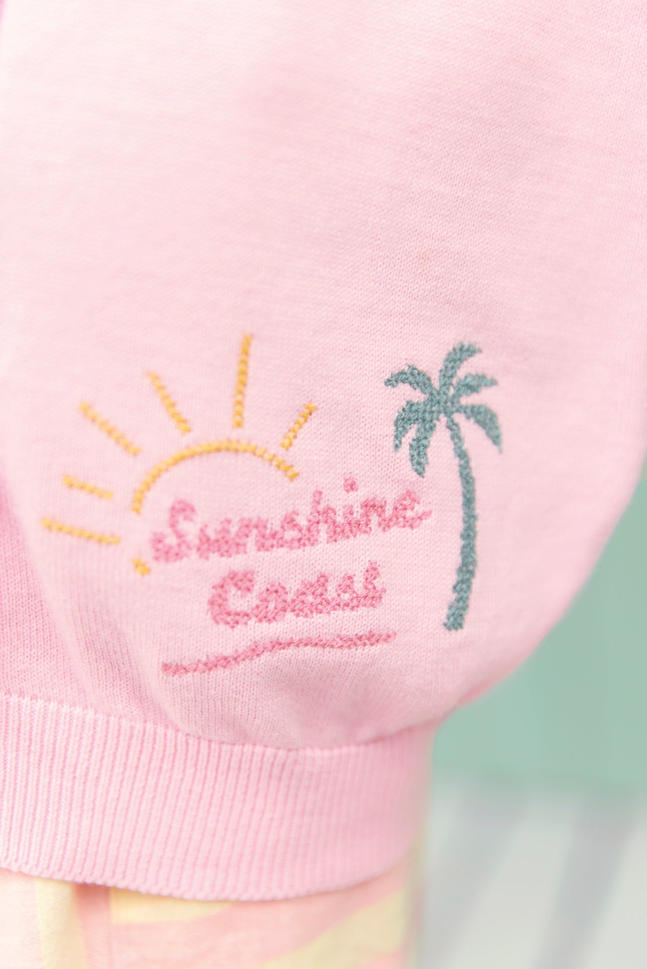 Cardigan - Lola Pink bule Illustration "Sunshine Coast"