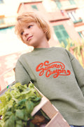 Sweatshirt - Smile khaki kayak Illustration "Summer Camper"