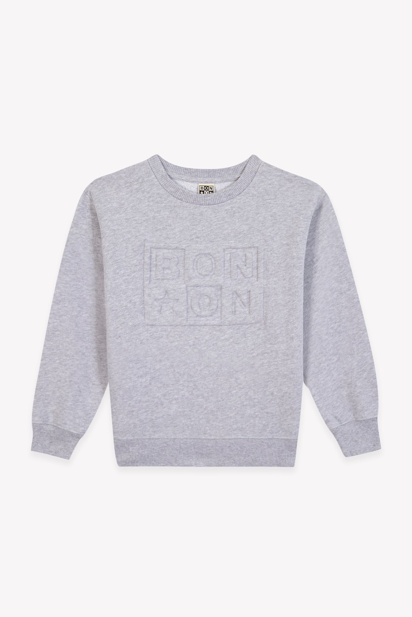 Sweatshirt - smile Grey Bonton logo