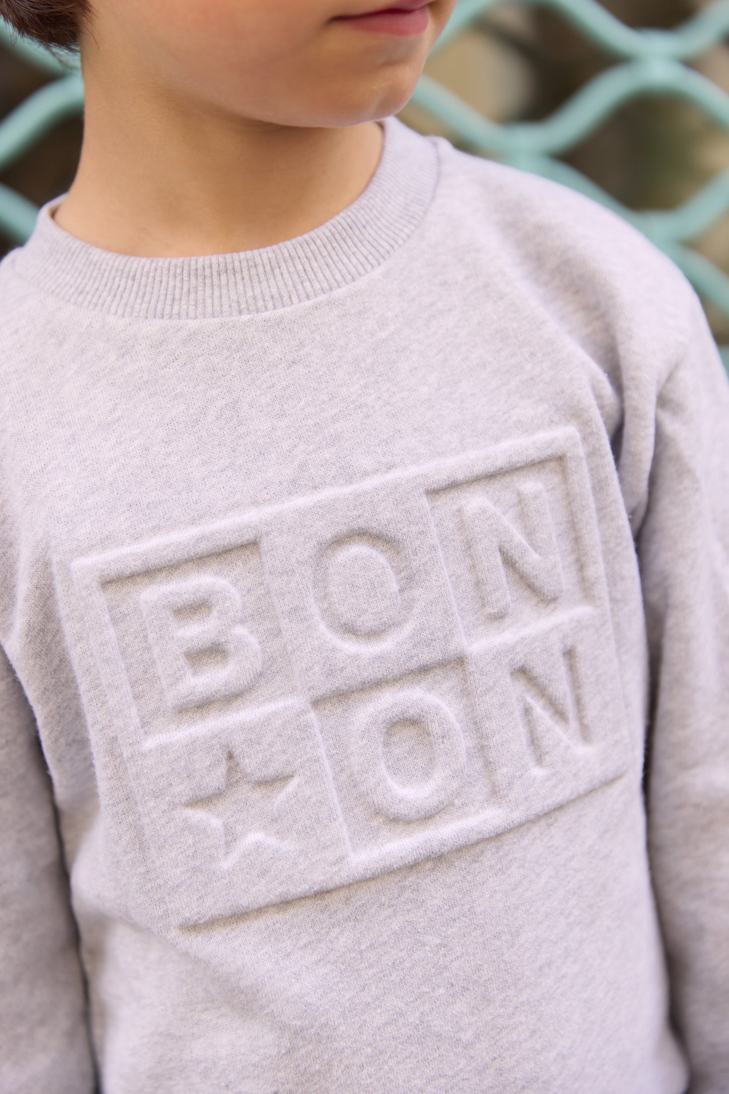 Sweatshirt - smile Grey Bonton logo