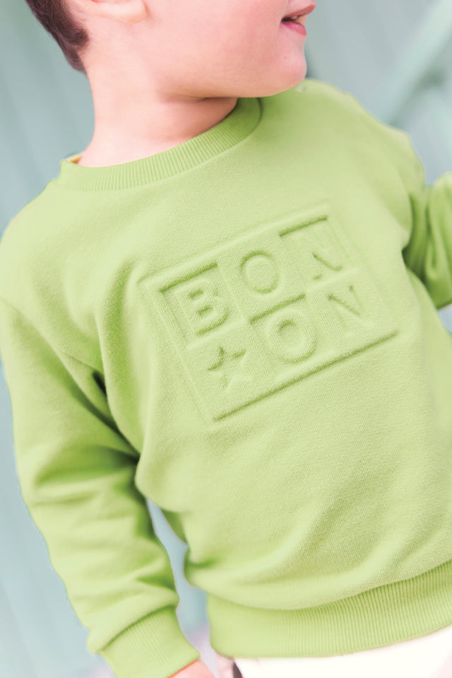 Sweat - Smily logo Bonton vert bye bye - Image principale