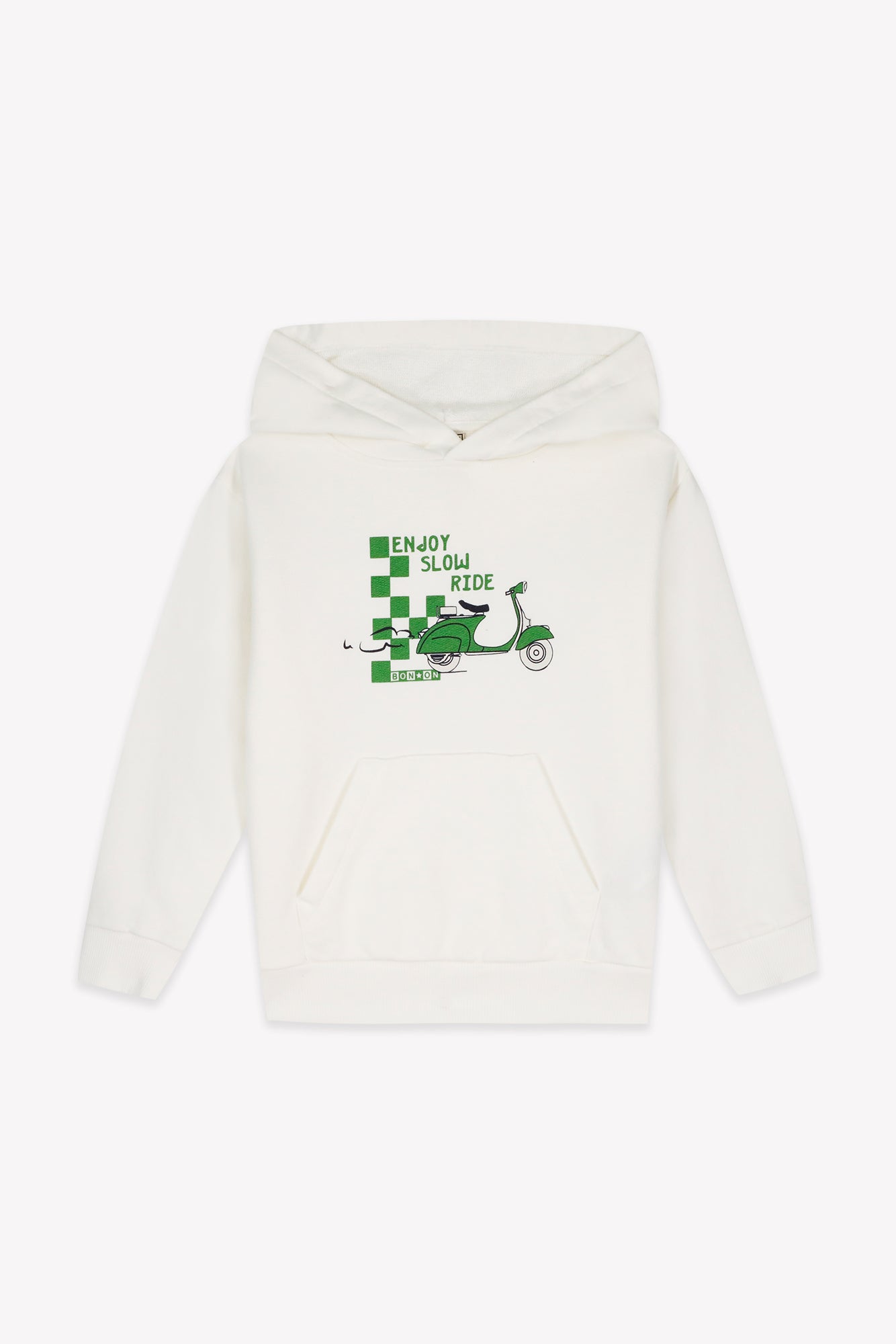 Sweatshirt - Lennon ecru bonton Illustration scooter