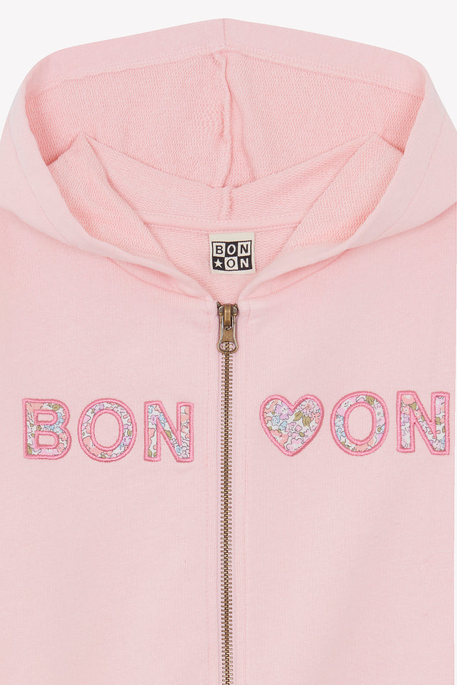 Sweatshirt - Hoodie Lisbon Pink zipped gelato - Image alternative