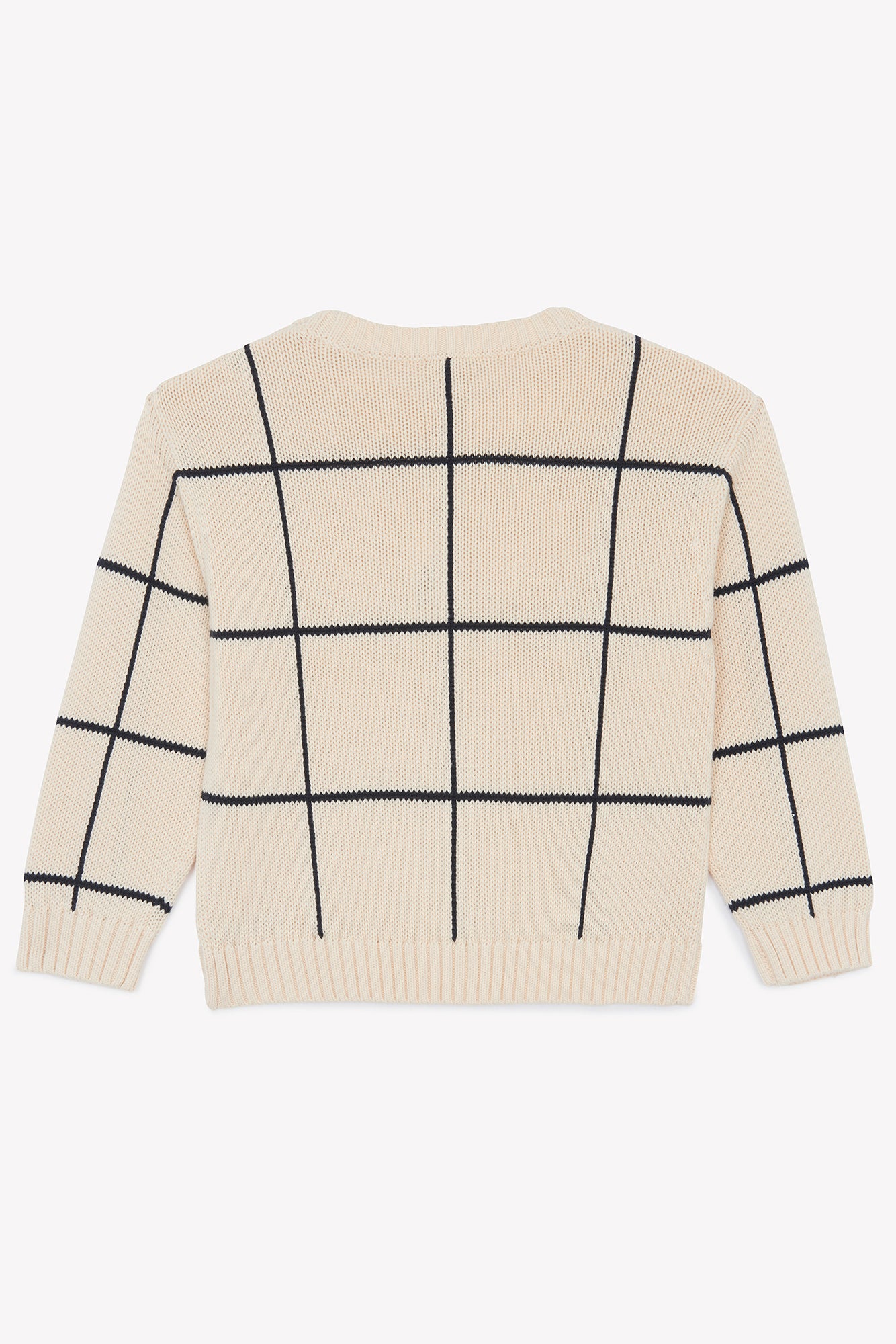 Sweater - Misty ecru bonton grid