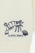 Cardigan - Lola Écru Bonton Illustration "My little shrimp"