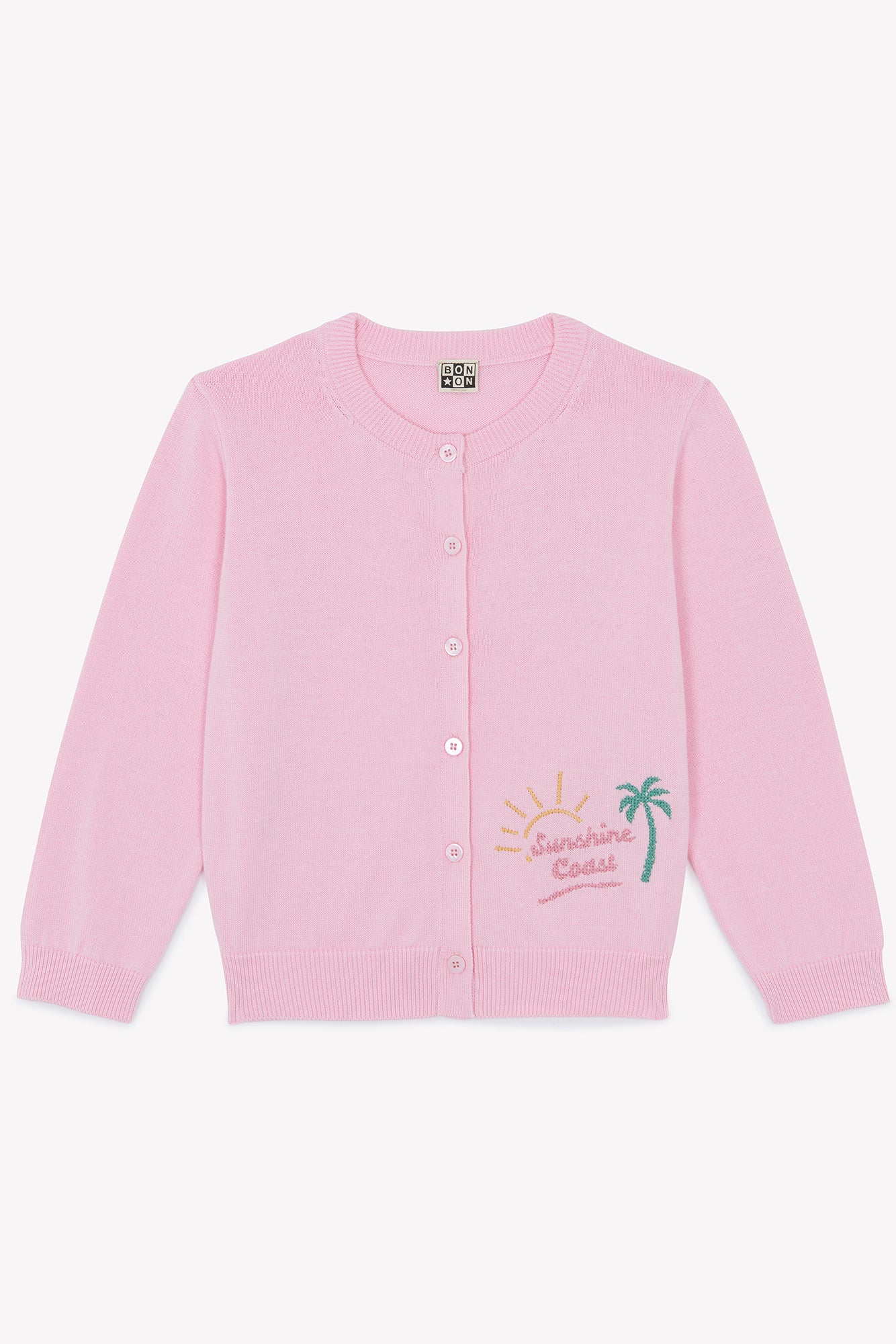 Cardigan - Lola Pink bule Illustration "Sunshine Coast"