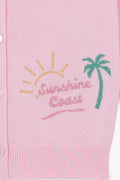 Cardigan - Lola Pink bule Illustration "Sunshine Coast"