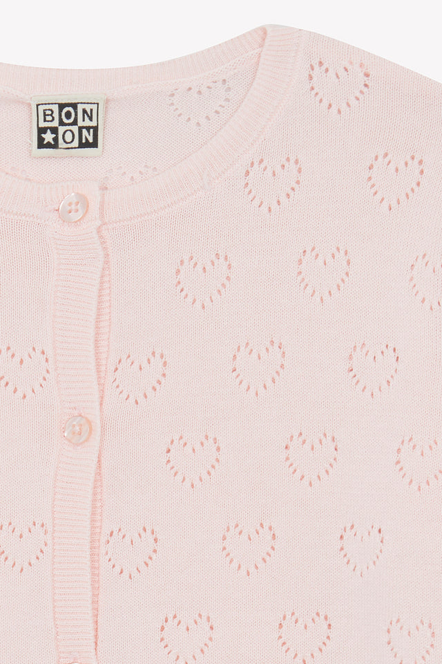 Cardigan - Lilou rose parfait ajouré - Image alternative