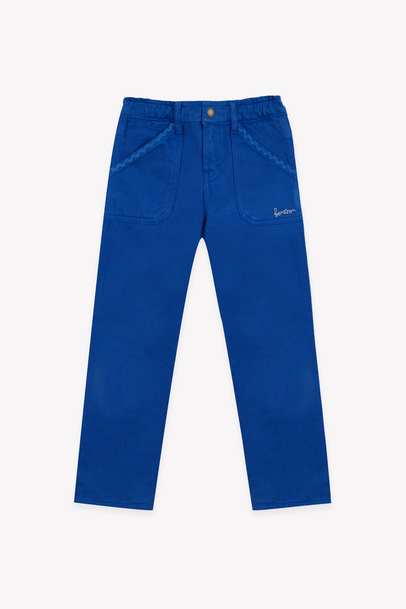 Pantalon - Lino bleu fou