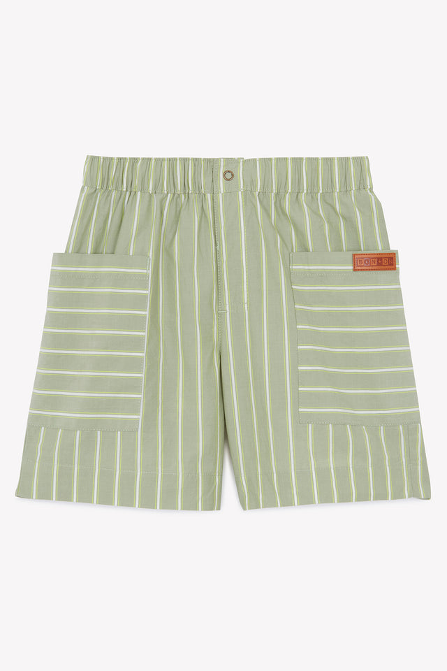 Short - Laught Khaki KAYAK stripes - Image principale