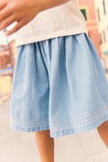 Skirt - Clear Chambray raspberry