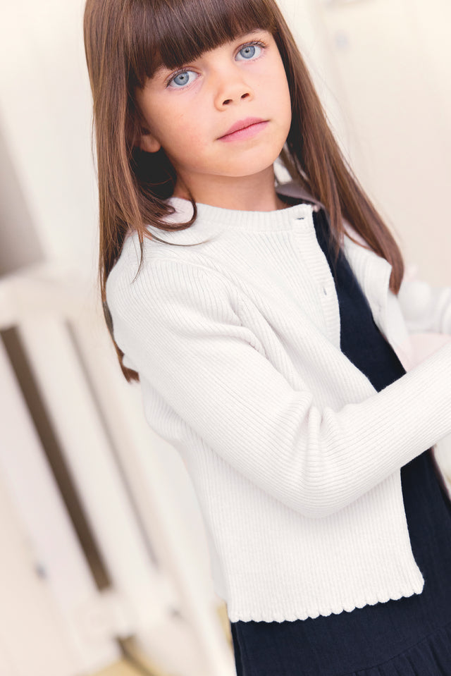 Cardigan - Lotta rose parfait en tricot côtelé - Image principale