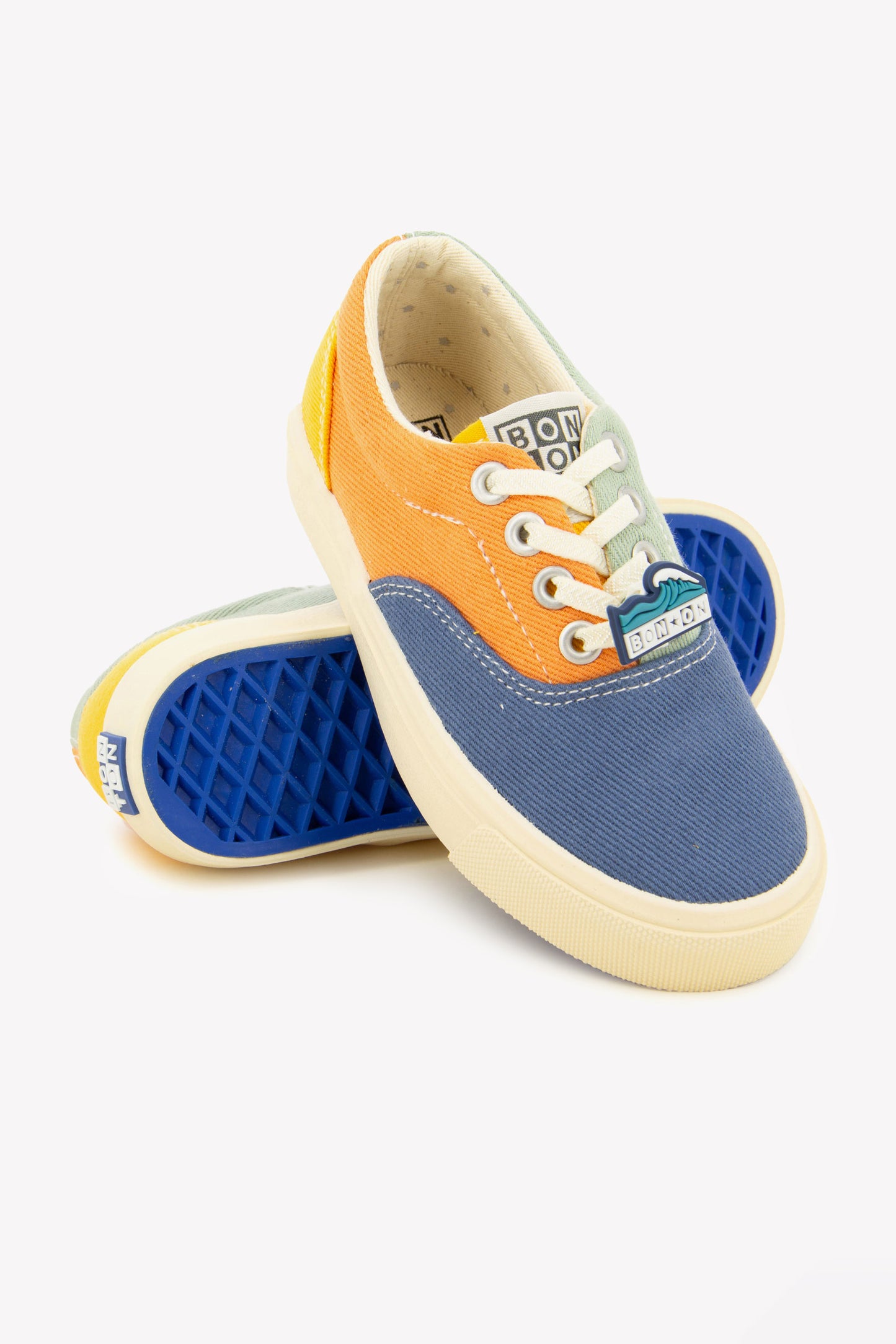 Baskets - Skate Elast orange blanchi