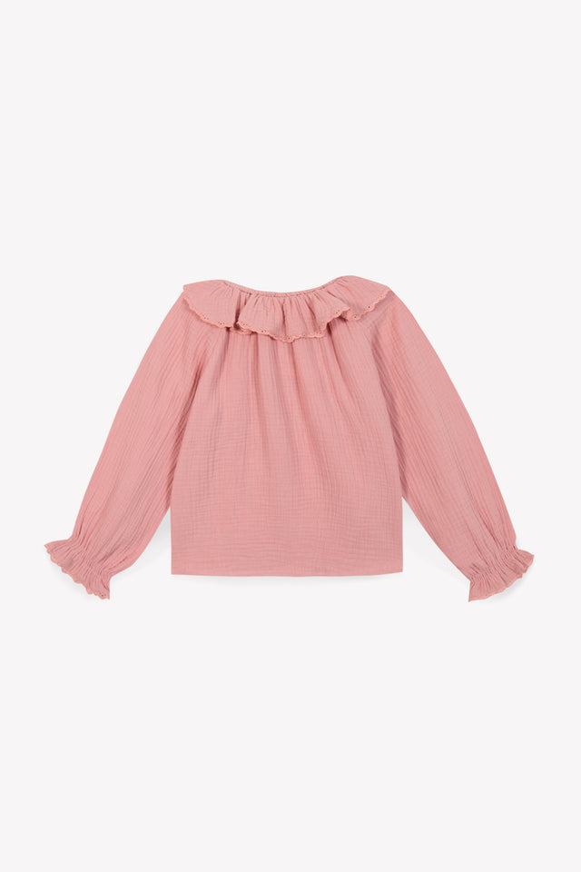 Blouse - Fille en gaze de coton à volants - Image principale