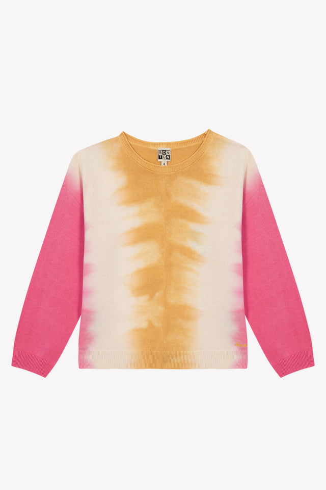 Sweater - Girl Biological cotton tie & dye - Image principale