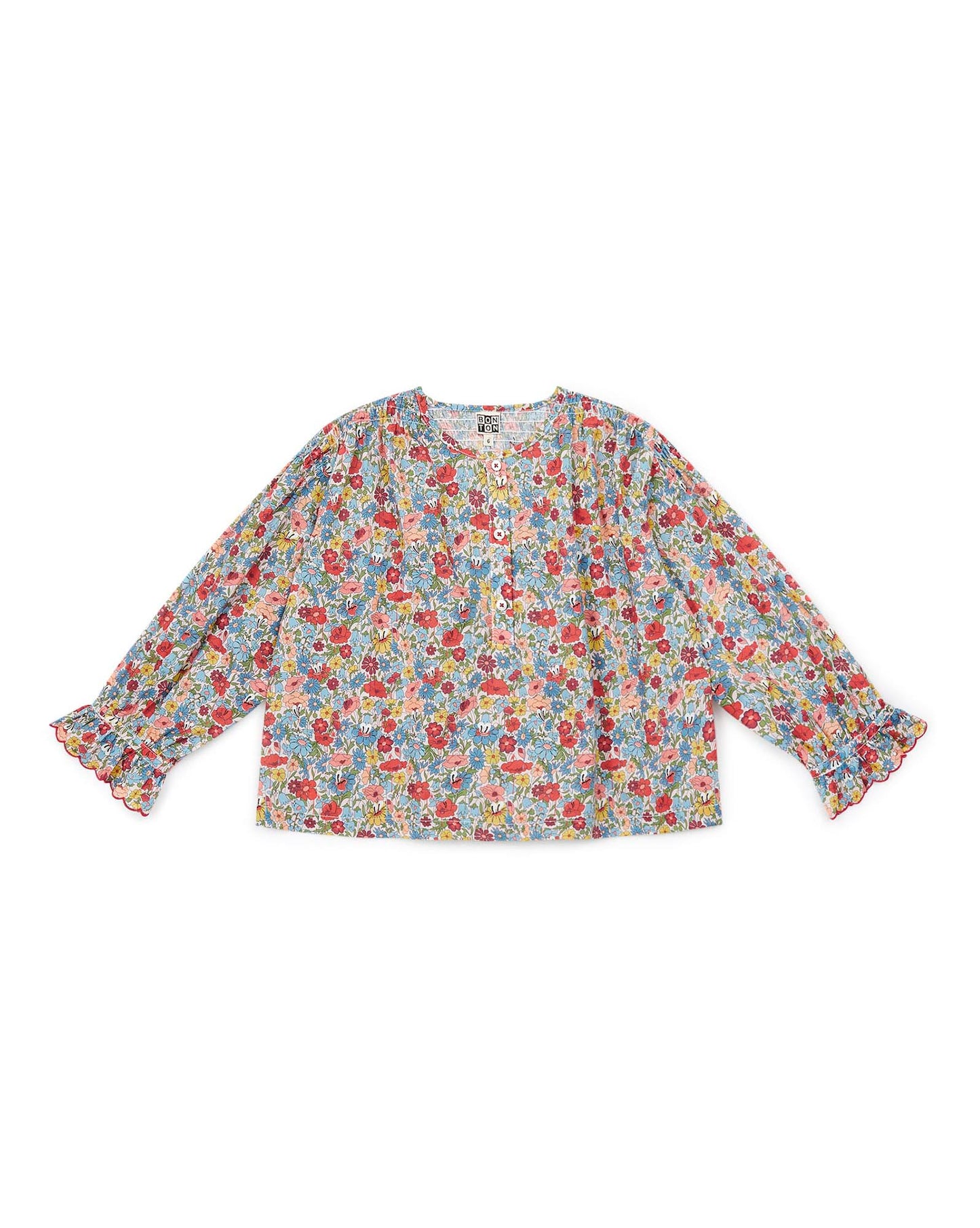 Blouse - Girl character 100% cotton made with Liberty Manufacture