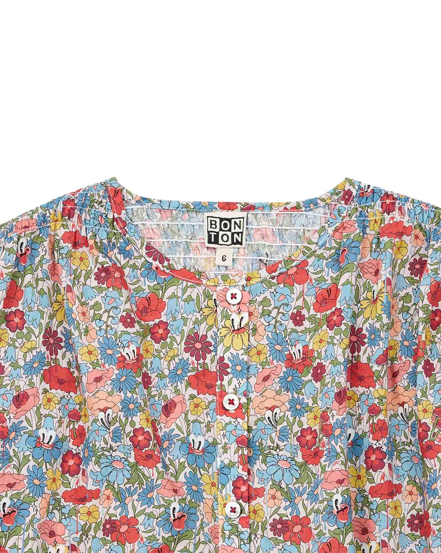 Blouse - Girl character 100% cotton made with Liberty Manufacture